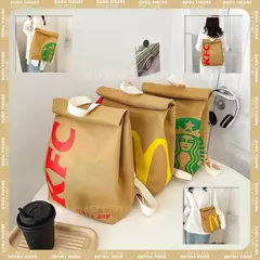 Mochila escolar Kfc com cordão, estilo kawai, personalizado, casual, presente de aniversário, para estudante, atacado