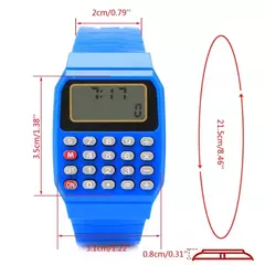 Imagem do infantil silicone data multiuso calculadora eletrônica relógio pulso