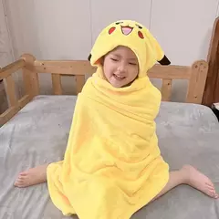 Miniso-Pikachu Roupão Coral Fleece para Crianças, Toalha de Secagem Rápida, Capa Espessada, Cobertores Hijab Confortáveis, Bonitos, Macios - comprar online