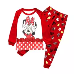 Conjunto de pijamas infantil Minnie Cartoon, pijamas meninas, roupas infantis, bebê, algodão, muitos estilos, primavera, outono, novo - Wolf Magazine