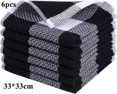 Imagem do Homaxy-Cozinha Ultra Soft Cotton Dishcloth, Magic Cleaning Cloth, Toalha de limpeza absorvente, Espessamento Wipe, Wash Towel, 4 Pcs, 6Pcs