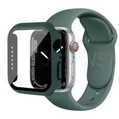 Imagem do Caixa de vidro e pulseira para Apple Watch, Apple Watch Band, Protetores de Tela, iWatch Series 8, 7, 6, SE, 5, 4, 42mm, 44mm, 41mm, 40 milímetros, 38 milímetros, 45 milímetros, 49 milímetros