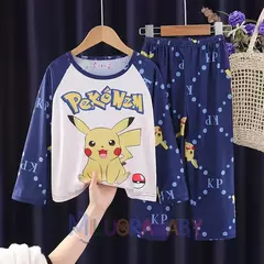 Conjunto de pijama infantil, calça de manga comprida, pulôver estampado, roupa caseira de duas peças, pijamas primavera e outono - Wolf Magazine