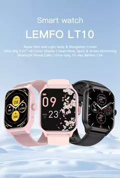 LEMFO LT10 Smartwatch para homens e mulheres Touch Dial Chamada Música Smartwatch Android iOS Rastreador de Fitness Relógios Esportivos 2024 na internet