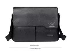 Bolsa de ombro de couro para homens Bolsa de negócios Bolsa mensageiro Bolsa lateral grande, bolsa crossbody, marca de luxo, moda, IPAD - comprar online