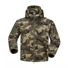 Imagem do Jaquetas de caminhada de lã camuflada para homens, blusão masculino, roupas táticas, outono, 2024