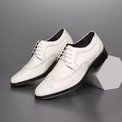 Handcrafted masculino oxford sapatos genuíno couro de bezerro brogue vestido sapatos negócios clássicos sapatos formais homem - comprar online