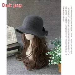 Chapéu de lã de bowknot vintage feminino, Fedoras para senhoras, cúpula de feltro para casamento Igreja Jazz, boné feminino elegante, outono e inverno