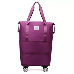 Saco De Duffle Expansível Impermeável, Grande Capacidade, Roda Universal, Viagem De Negócios, Esperando Armazenamento De Nascimento, Viagem - comprar online