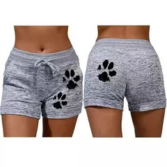 Shorts de ioga feminino elástico com cordões, calça esportiva casual, calção de cintura de secagem rápida, comércio exterior na internet