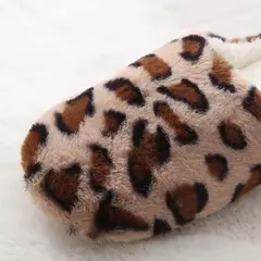 Chinelos de pele leopardo para homens e mulheres antiderrapantes, macios, quentes, casa, interior, quarto, sapatos de chão, espuma de memória, casais, meninos, meninas, inverno na internet