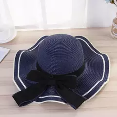 Chapéu de praia vaqueiro feminino, lateral larga, chapéu Panamá casual, Lady Classic, nó liso, chapéu de sol palha, presente Fedora feminino, verão na internet