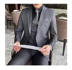 Terno de escritório formal masculino, terno fino casual masculino, vestido de noiva, moda boutique, monocromático, colete noivo, noivo - Wolf Magazine