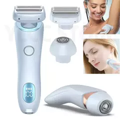 Lâminas elétricas para mulheres, biquíni aparador, rosto barbeadores, depilação, axilas e pernas, senhoras Body Trimmer, IPX7 impermeável, 2 em 1 - comprar online