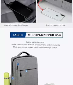 Mochila simples e elegante, mochila multifuncional de grande capacidade para deslocamento, viagens de negócios, bolsa para computador de estudante-ll na internet