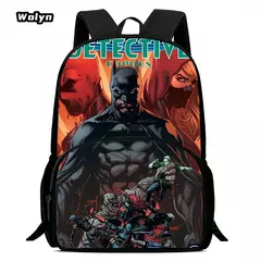 Imagem do Mochila escolar com estampas de morcego dos desenhos animados para meninos e meninas, mochila de grande capacidade para o grau 1-4