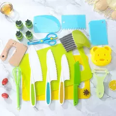 Conjuntos de Cozinha Real para Crianças, Ferramentas de Cozinha para Crianças, Facas Seguras, Montessori, Cozinha, 11 PCs, 13 PCs, 17PCs, 2 PCs, 3 PCs, 4 PCs, 5 PCs, 6 PCes, 7 PCes, 8 PCes - comprar online