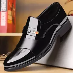 Sapato de Luxo Masculino, Mocassins Elegantes, Festa de Casamento, Alta Qualidade, Homem Social, Dedo Do Pé Redondo, Escritório - loja online