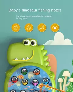 Brinquedos de pesca magnéticos simples para crianças, jogo de dinossauro, bebê Montessori, rotação, presente educacional, crianças, brincar na internet