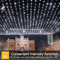 Impermeável Fairy String Lights com controle remoto, guirlanda de Natal, decoração ao ar livre, árvore, rua, casamento, festa, 1pc, 500 LED, 1000LED - Wolf Magazine