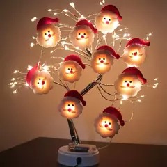 Snowman LED Garland String Light, Feliz Natal Decorações para Casa, Xmas Tree Ornament, Presentes de Ano Novo, 2024 - Wolf Magazine