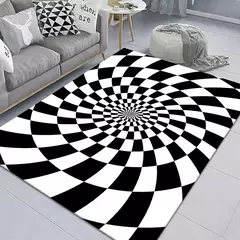 3D Vortex Ilusão Tapete para Sala de Estar, Decorações Home, Sofá Mesa Tapetes Grande Área, Bedside Foot Mat Quarto, Não-Slip Capacho na internet