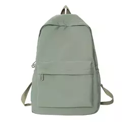 Mochila escolar roxa de grande capacidade para mulheres, mochila com zíper suave, cor sólida, adolescentes, mochila casual, suprimento estudantil