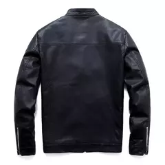 Jaqueta de couro falso masculina, casacos de couro PU masculino, outwear preto, 5XL, novo - comprar online