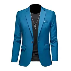 Blazer casual de negócios masculino, vestido de casamento noivo, tops de terno boutique, casaco monocromático, marca de alta qualidade, moda - loja online