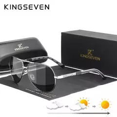 KINGSEVEN-Alumínio Retro Óculos Funcionais para Mulheres e Homens, Fashing Óculos, Pilot Eyewear, Acessório de Luxo, Alta Qualidade, Novo - loja online