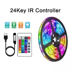 USB Cor Mudar LED Strip Lights, 5050 RGB, fita flexível da lâmpada para a decoração do quarto, TV Backlight Diode, Controle APP na internet