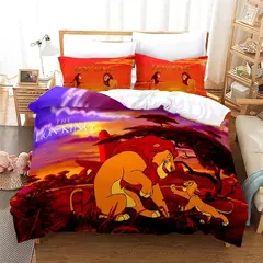 Disney O Rei Leão Simba Conjunto de cama para crianças, capa de edredão para menino, decoração do quarto, capa de edredão, presente - loja online