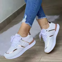 Patchwork Platform Sneakers para mulheres, sapatos vulcanizados, casual, esportes, ao ar livre, correndo, senhoras na internet