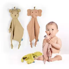 Bebê Segurança Cobertor Macio Algodão Musselina Consolador para Recém-nascido Infantil Dormir Snuggle Toy Stuffed Animal Acalme Appease Toalha - Wolf Magazine