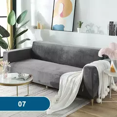 Velvet Sofa Cover adequado para braço em forma de L, estendido e mais grosso, H na internet