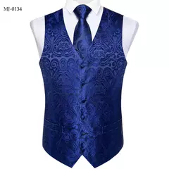 Festa de casamento ouro colete paisley floral jacquard colete masculino 4 pçs colete gravata lenço anel hanky abotoaduras conjunto dibangu - loja online