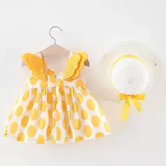 Conjuntos de roupas de verão para bebês, vestido sem mangas, calças curtas e vestido, patchwork listrado, fofo, 6-24M, 2 pcs, 2023 - Wolf Magazine