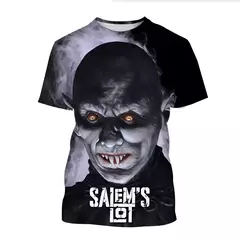 Imagem do Camiseta de manga curta masculina, filme de terror, vampiro, impressa em 3D, hip-hop, casual, moda verão, novo, 2022