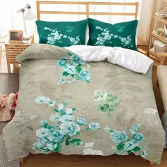 Imagem do Elegante Flores Bedding Set, Bela Impressão 3D Consolador, Bedding Set, Rainha, Twin, Single Size, Capa de Edredão, Fronha, Presentes de luxo, Moda