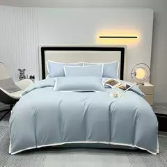 Estilo simples conjuntos de cama ?????????? ????? lavado escovado Duvet Cover com fronha lençóis de luxo conjunto cama rainha/king size - Wolf Magazine