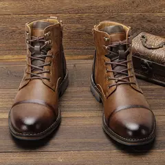 Botas de couro confortáveis masculinas, marca de moda, tamanho 7-13, AL606, 202 - comprar online