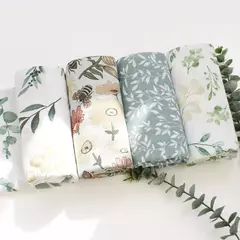 Portátil de bambu algodão Swaddle cobertor define para recém-nascidos, berço cobertor, macio, leopardo impressão, viagens, bebês