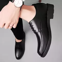 Oxfords-Sapatos de couro genuíno para homens, preto clássico brogue, vestido de casamento, festa, escritório, negócios, sapatos formais, moda