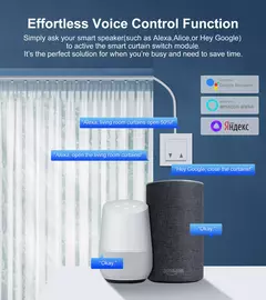 GIRIER-Módulo Interruptor Tuya Cortina inteligente, Wi-Fi, RF433, obturador de rolo elétrico, motor cego, 1 Gang, funciona com Alexa, Alice, Google Home - loja online