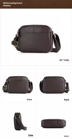 Joyir nova bolsa de ombro de couro genuíno masculino grande capacidade horizontal vintage lichia padrão ombro único saco inclinado para homem