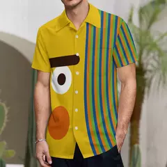 Camisas havaianas masculinas de verão, impressão 3D com listras padrão engraçado, camisas grandes soltas masculinas, roupas casuais de manga curta, moda - comprar online