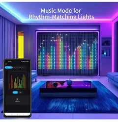 Imagem do Inteligente Curtain String Lights com Bluetooth App Control, Fada de Natal Luz, guirlanda, Picture Display, Party Decor, DIY, WS2812B, 400 LEDs