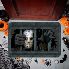 Halloween Dança Esqueletos Porta Mat, Non-Slip Welcome Entrance Tapetes, Spider Skull Tapete, Cozinha Quarto Sala Decoração - comprar online