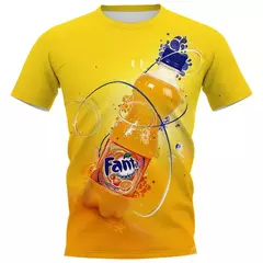 Camiseta Casual de grandes dimensões masculina e feminina, Top de manga curta, Gola redonda, Bebida, Refrigerante, Cola, Fanta Print, 3D, Engraçado, Moda - Wolf Magazine