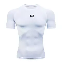 Imagem do Camisa respirável Rashguard de compressão masculina, ajuste seco, camiseta esportiva MMA Fitness Gym, camisa de corrida, alta qualidade